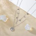 wholesale 925 Sterling Silver Star & Tree of Life Pendant Double-Layered Chain Adjustable Necklaces - Gifts for Her Mothers' Day Birthdays-0-1