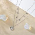 wholesale 925 Sterling Silver Star & Tree of Life Pendant Double-Layered Chain Adjustable Necklaces - Gifts for Her Mothers' Day Birthdays-0-1