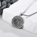 wholesale 925 Sterling Silver Saint Michael Pendant Protection Jewelry for Men Women Gift Chain Necklaces -0-2
