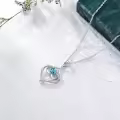 TOUPOP Sterling Silver Tanzanite December Birthstone Pendant Necklace-0-4