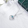 TOUPOP Sterling Silver Tanzanite December Birthstone Pendant Necklace-0-4