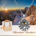 wholesale 925 Sterling Silver Natural Stone Sun Moon Mountain Clouds North Star Saturn Airplane Pendant Necklace-0-3