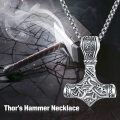 wholesale 925 Sterling Silver Thor Hammer Pendant With Celtic Knot Design On Chain-0-5