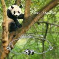 wholesale 925 Sterling Silver Cute Panda Charm Bracelet for Women Girls Gift Animal Jewelry Accessories-0-4