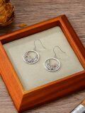 wholesale 925 Sterling Silver Axolotl Shape Circle Pendant Hook Earrings for Women Gifts-0-1
