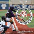 wholesale 925 Sterling Silver Baseball Player Pendant Necklace - She Believed She Could So She Did Gifts for Sports Lovers-0-5