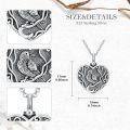 wholesale 925 Sterling Silver Urn Necklace with Keepsake Pendant for Ashes – 19mm Memorial Jewelry-0-4