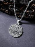 wholesale 925 Sterling Silver Raven Pendant Necklace  Celtic Knot Design Gothic Jewelry for Men & Women-0-3