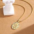 wholesale 925 Sterling Silver Plated Gold  Saint Christopher Pray For Us Oval Medal Pendant Necklace -0-1