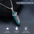 wholesale 925 Sterling Silver Turquoise and Black Obsidian Grim Reaper Skull Pendant Necklace-0-5