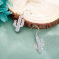 wholesale 925 Sterling Silver Cactus Dangle Drop Earrings Nature Jewelry for Women Mom Grandma-0-4