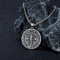 wholesale 925 Sterling Silver Saint Christopher & St Benedict Medal Pendant with 24 Chain Gift Set-0-2