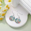 wholesale 925 Sterling Silver Giraffe & Flowers Abalone Shell Drop Earrings for Women-0-4