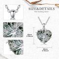 wholesale 925 Sterling Silver Moss Agate Tree of Life Necklace for Women - Hexagon/Oval/Heart/Coffin/Pear Shape Pendant - Best Gift for Birthday-0-3