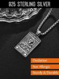 wholesale 925 Sterling Silver St Anthony Protect Us Charm Mens Chain Necklace-0-3