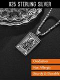 wholesale 925 Sterling Silver St Peregrine Patron Saint Protection Mens Pendant Necklace -0-3