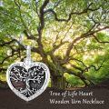 TOUPOP Sterling Silver Tree Of Life Urn Necklace For Ashes Memorial Keepsake-0-4