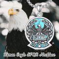 wholesale Sterling Silver SPQR Rome Eagles Pendant Necklace for Men Women-0-2