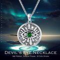 wholesale 925 Sterling Silver Green Evil Eye Pendant with Cubic Zirconia and -0-2
