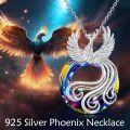wholesale 925 Sterling Silver Rainbow Crystal Phoenix Pendant Necklaces Gifts for Women and Mom-0-2
