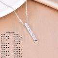 wholesale  Metal Sterling Silver Stone Morse Code Necklace Secret Message Jewelry Gifts -0-2