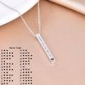 wholesale 925 Sterling Silver Morse Code BFF Heart Pendant Necklace Secret Message Gift for Best Friends-0-2