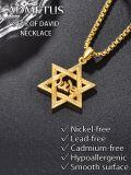 wholesale Gold 925 Sterling Silver Star of David Necklace with Jude Pendant - Jewish  for Men-0-4