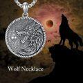 wholesale 925 Sterling Silver Wolf Head Pendant Necklace for Men & Women-0-3