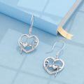 wholesale 925 Sterling Silver Heart Music Note Cubic Zirconia Drop Earrings-0-3
