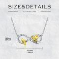 wholesale 925 Sterling Silver Infinity Love Bumblebee Heart Pendant Necklace for Women Mothers Wife Daughter Gifts Always in My Heart Jewelry Valentines Day Christmas Birthday Present-0-4