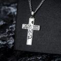 wholesale 925 Sterling Silver  Volleyball Bible Verse Cross Pendant Necklace for Women Sports Fans-0-1