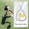 wholesale 925 Sterling Silver Never Give Up Sports Lover's Tennis Racket & Ball Pendant Necklace-0-3
