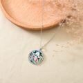 wholesale 925 Sterling Silver & Abalone Shell Baseball Pendant Necklace for Men - Hypoallergenic Sports Jewelry Gift-0-2