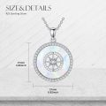 wholesale 925 Sterling Silver Malachite Round Compass Pendant Necklace for Women's Graduation Gifts-0-9