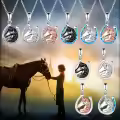 TOUPOP Sterling Silver & Stone Horse Lover Necklace Gift for Women-0-2
