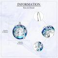 wholesale 925 Sterling Silver Blue Crystal Tree of Life Elephant Drop Earrings for Women Girls  4cm Long-0-2