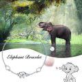 wholesale 925 Sterling Silver Elephant Heart Charm Anklet for Women-0-4