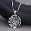 wholesale 925 Sterling Silver Saint Gerard Protect Us Pendant Necklace  Religious Jewelry for Men-0-2