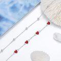 wholesale Sterling Silver Birthstone Heart Anklet Bracelets for Women Mom Wife GF-0-4