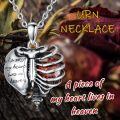 wholesale 925 Sterling Silver Cremation Jewelry Heart Urn With Sky Blue Crystal Pendant-0-1