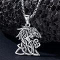 wholesale Sterling Silver Celtic Knot Necklace with Animals Pendant Jewelry for Men Women-0-6