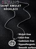 wholesale 925 Sterling Silver Saint Paul Patron Amulet Medal Necklace for Men Women (with Gift Box) -0-4