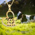 wholesale 14K Gold Cow Pendant Necklace - Cute Animal Charm Chain for Women's Gifts-0-4