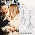 wholesale 925 Sterling Silver Heart-Shaped Moissanite Celtic Knot Drop Huggies-0-4