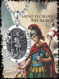 wholesale 925 Sterling Silver  Firefighter Saint Florian Medal Pendant Necklace  925  for Men & Women-0-1