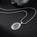 wholesale 925 Sterling Silver St Raphael the Archangel Prayer Medal Necklace Pendant-0-1