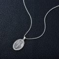 wholesale 925 Sterling Silver Virgin Mary Pendant Necklace With Rhinestones And Cross-0-5