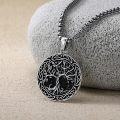 wholesale 925 Sterling Silver Celtic Knot Tree of Life Pendant Necklace  Norse Viking Jewelry for Men & Women-0-1
