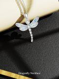 wholesale TOUPOP Dragonfly Necklace For Women Sterling Silver Opal Dragonfly Pendant Animal Jewelry Gifts For Women Dragonfly Lovers -0-3