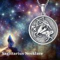 wholesale 925 Sterling Silver Sagittarius Zodiac Sign Pendant Necklace for Women-0-2